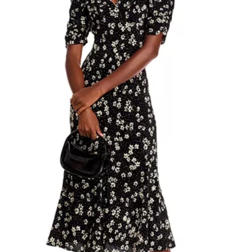 Nobody’s Child Midi Sundress with Puff Sleeves and V-Neck - Picture 4 of 15
